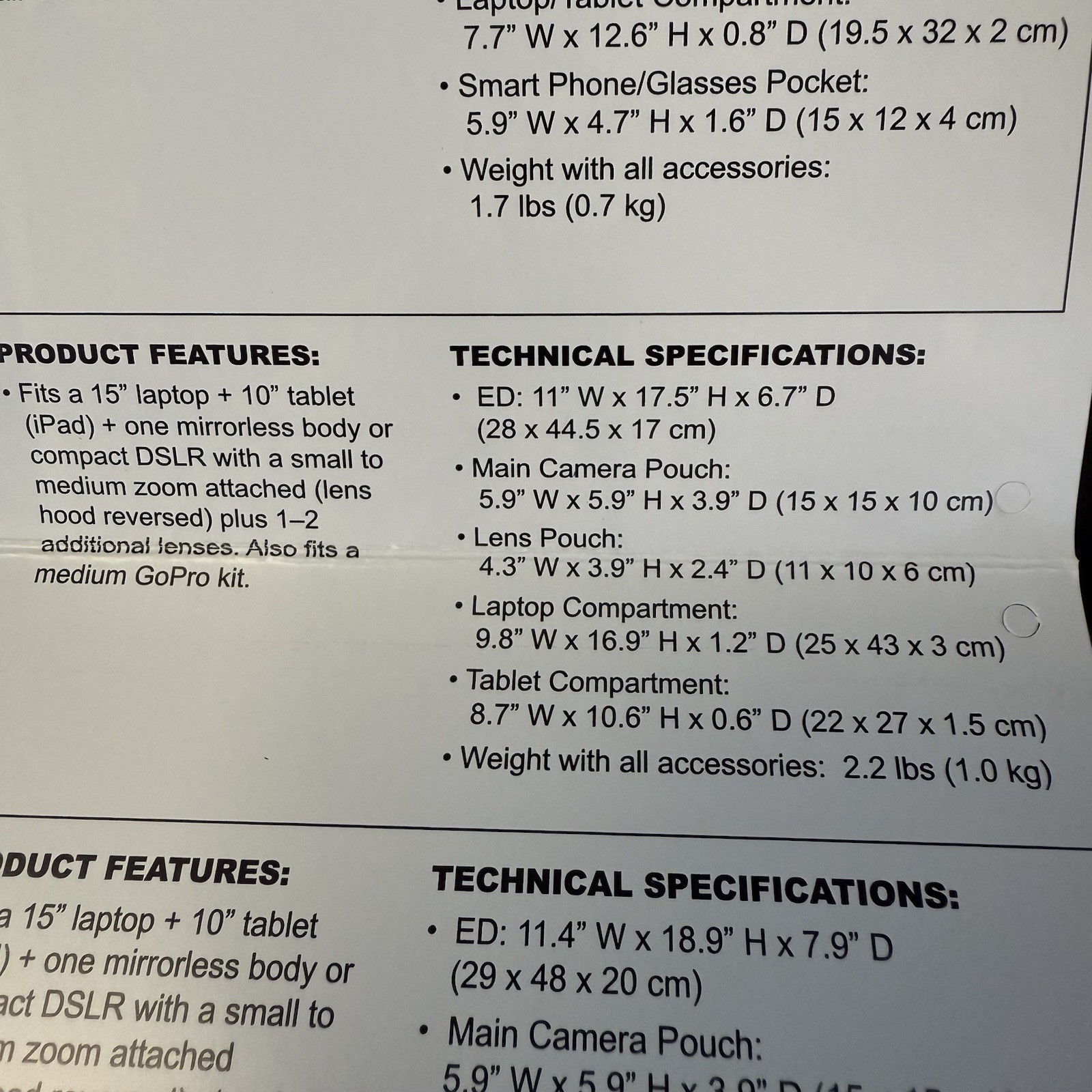 ThinkTank Photo Perception 15 Daypack Backpack for Camera, Laptop, Tablet NWT