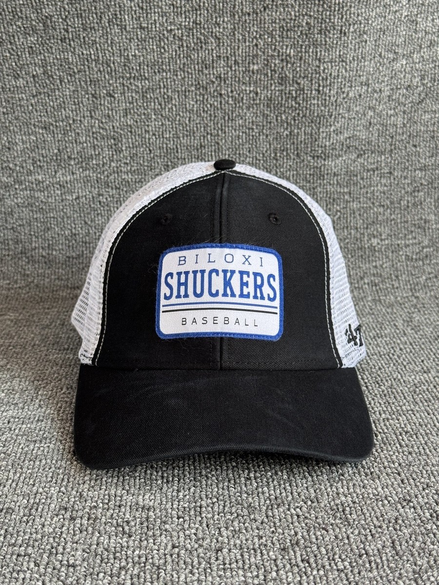 '47 Brand Biloxi Shuckers Trucker Snapback Black White One Size Hat
