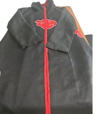 Unisex Anime Cosplay Costume Cloak Long Robe w/Stand Up Collar Halloween Large