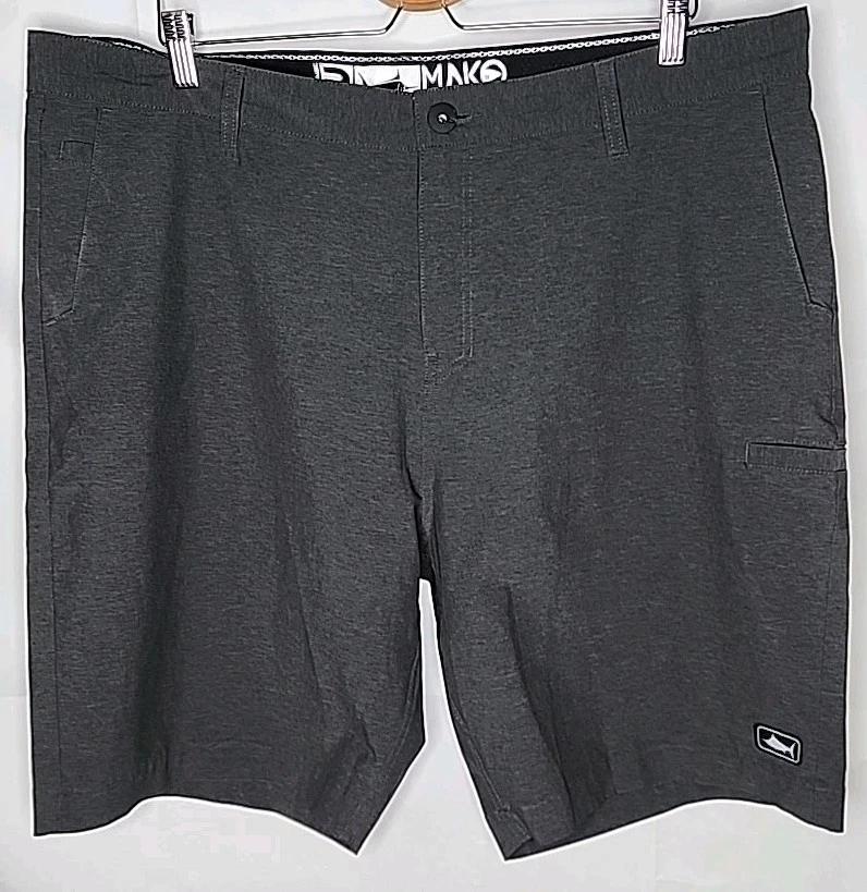 Pelagic Shorts Mens 40 Hybrid Fishing Performance Gray Stretch Blue Beach Mako