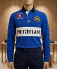 Polo Ralph Lauren Switzerland 2008 Winter Cup Rugby Shirt Blue Mercer Club Men L