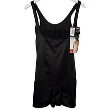 Miraclesuit Shape Away Open Bust Thigh Slimmer Bodysuit Black Size 2XL NWT