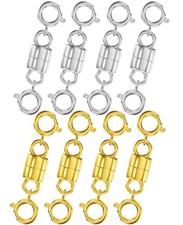 Clysoru Magnetic Necklace Clasps and Closures 14k Gold 8 pcs gold silver