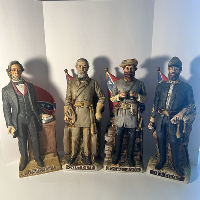 Rare/VTG McCormick Distilling Company Decanters, Complete Set - The Confederates