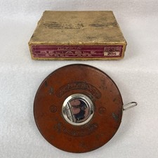 The Lufkin Rule Co Reliable Steel Tape Measure 100 ft Leather Wrapped Model 206