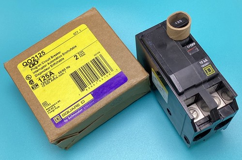 New in Box Circuit Breaker Square D QO2125 125 Amp 2 Pole 120/240V 10kA - Picture 1 of 1