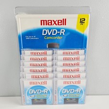 Maxell DVD-R   12 Pack   30min 1.4 GB Discs for DVD Camcorders New NIB