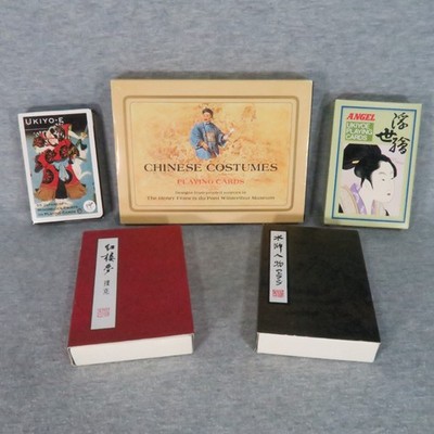 Vintage Chinese Playing Cards Winterthur Museum Costumes Ukiyo-e - 6 Decks