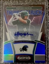 2020 Panini Prizm Draft Picks Thunderstruck Blue /60 Hudson Haskin #TH-12 Auto
