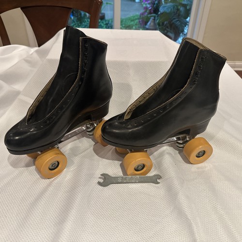 Vtg Douglass- Snyder Custom Roller Skates Size 7 Shoes Hyper Tracer Figure Whls