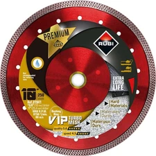 Rubi Tools Vip Turbo Mesh 10 Inch Premium Turbo Rim Diamond Blade For Hard