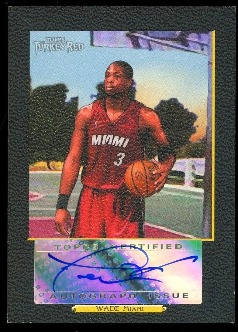 Topps Dwyane Wade Basketball Autographed Sports Trading Cards