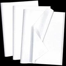 100 Sheets White Tissue Paper  14 x 20 Inches Recyclable White Wrapping Paper Bu