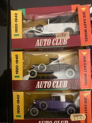 X3 Dicast Rolls Royce Auto Club 1920-1940 Limited Edition Selten