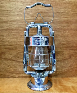 Antique 1907 Dietz Fire Dept King Lantern Nickel Plated Original Fitzall Globe