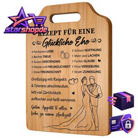 Schneidebrett Bambus Hochzeitsgeschenk FüR Brautpaar Geschenkidee KüChe