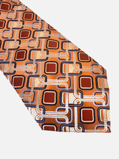 Geoffrey Beene Men's Tie 100 Silk Geometric 3.5 x 58 Pre-Owned