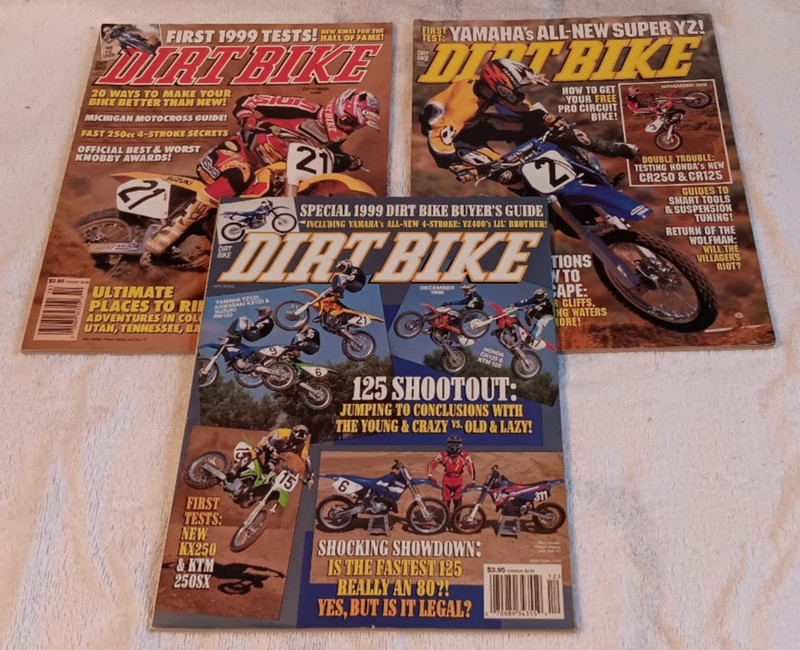 Lot of 3 Dirt Bike Magazines – 1998  (Oct, Nov & Dec)