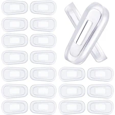 BBTO 10 Pairs White Soft Silicone Nose Pad Covers Eyeglasses Anti Slip Nosepa...
