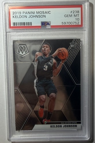 2019-20 Panini Mosaic Keldon Johnson #238 Rookie RC - Gem Mint PSA 10 SPURS