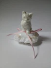 Vintage 70s AVON Sitting Pretty White Cologne Bottle Plastic Cat Charisma Scent