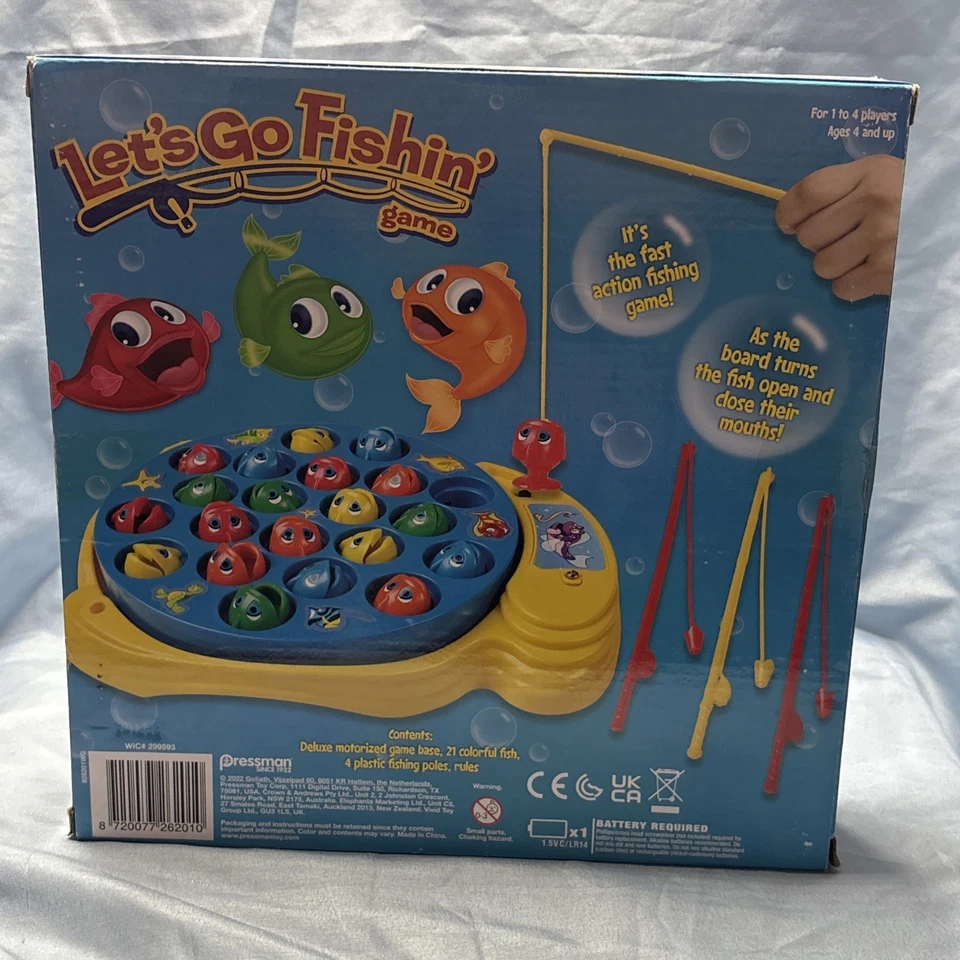 Pressman Let's Go Fishin' Game 1-4 Players Ages 4+ Fast-Action Fishing Game! NEW - Image 2 of 4