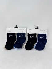 Nike Toddler Ankle Socks 12-Pack, 2-4 Years, Blue/Grey/Tan/Black, O2 C794T 