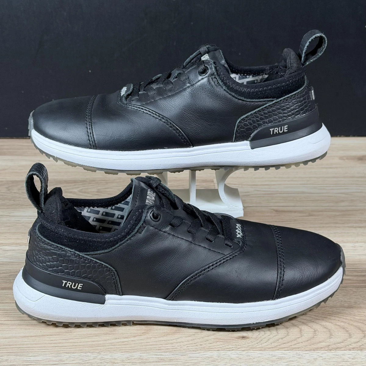 TRUE Linkswear True Motion Golf Shoes Mens 11 Black Waterproof Spikeless Leather Shoes - Golf Tips main image 3