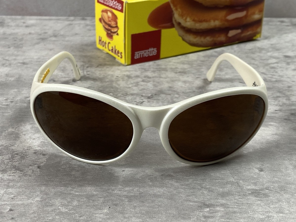 Vintage 2000s Y2K Arnette Hot Cakes Sunglasses White Frame Bronze