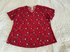 SB Scrubs Size Medium Christmas Trees Penguins