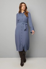Wallis Blue Midi Dress Womens Daywear Dresses