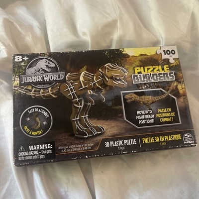 New Jurassic World Puzzle Builders 100 Pieces 3D Plastic T-REX Dinosaur