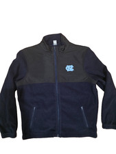 Gear UNC North Carolina Tar Heels Fleece Jacket Youth Size L Black Blue Full Zip