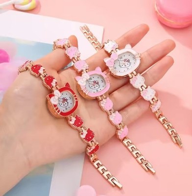 Mädchen Damen Armbanduhr HELLO KITTY weiß  