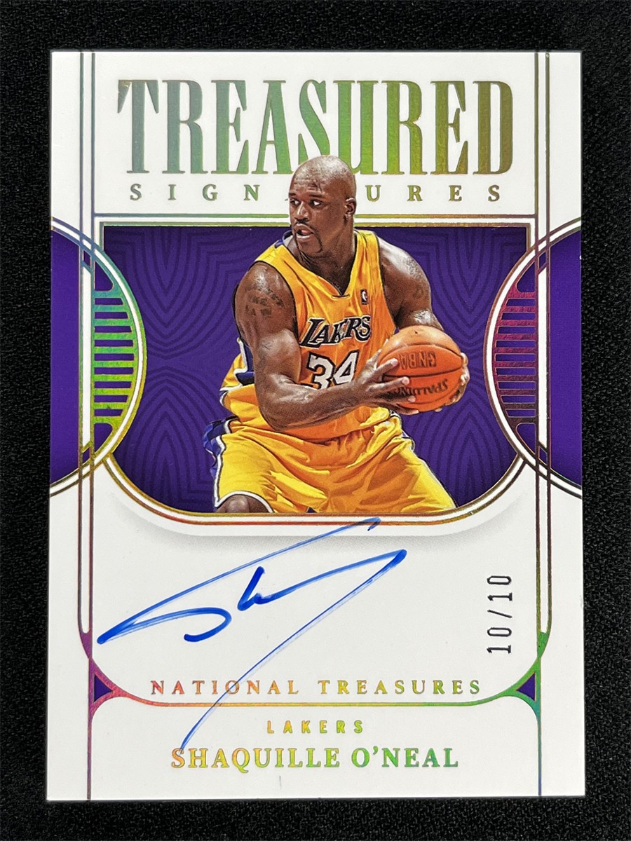 10/10 ! 2022-23 Panini National Treasures Shaquille O'Neal Gold Signatures Auto