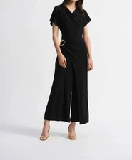 Joseph Ribkoff Cowl Neck Wrap Front Jumpsuit Size 8 (UK 10)