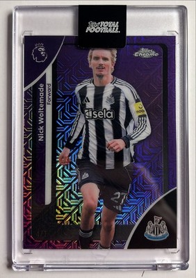 2025 Topps Chrome EPL TTF - Nick Woltemade Purple Mojo - 4/7 - Newcastle United
