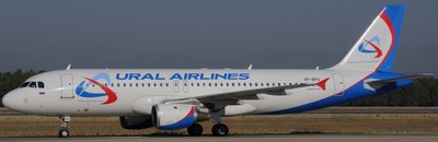 A-320 Ural Airlines Russia Airbus Airplane Mahogany Wood Model Large New