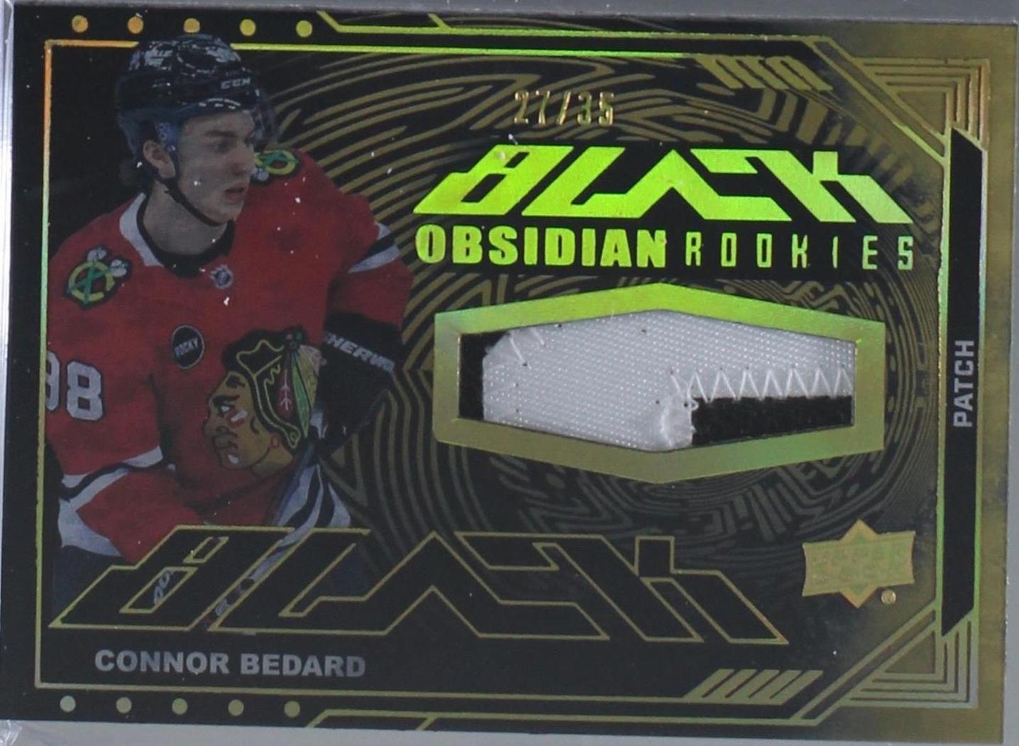 2023-24 SPx - Ud Black Obsidian Rookie Jerseys Connor Bedard #ORJ-CB ...
