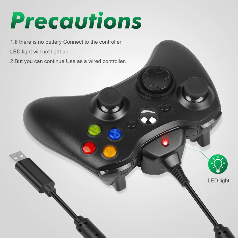 2* Pack Xbox 360 Ni-MH Akku Ersat Batterie Set Für Xbox 360 Wireless Controller - Bild 4 von 4