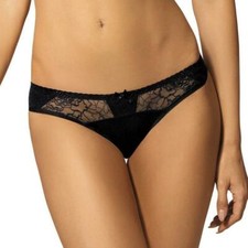Semi Sheer Lace Bikini Panty Plus Size Plus Gorteks Lingerie Pamela Black