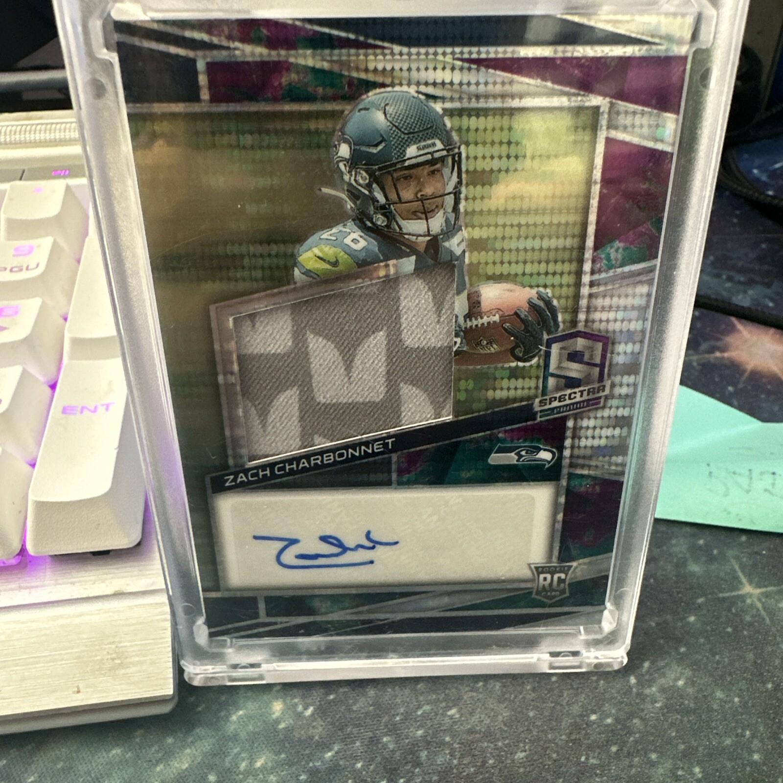 2023 Panini Spectra-  RPA Celestial Prizm #241 Zach Charbonnet /75