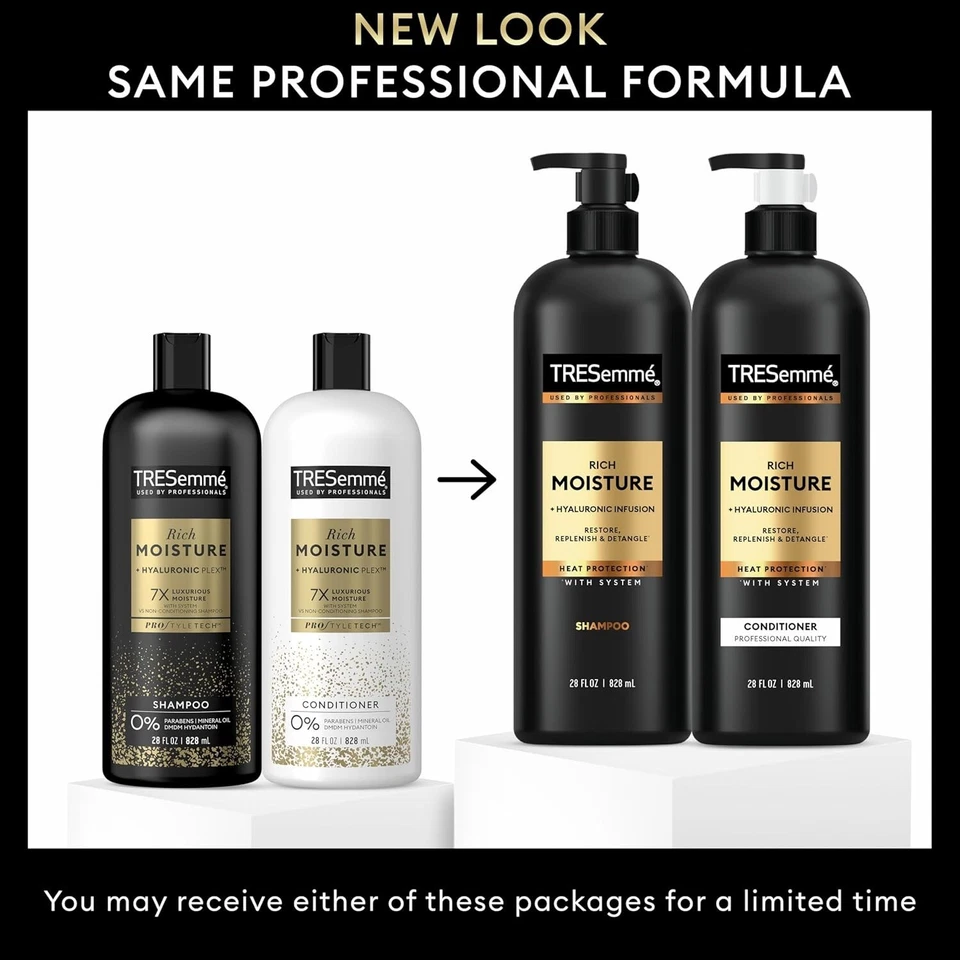 Champú y acondicionador Tresemme Rich Moisture Rich Moisture, 28 oz, 2 unidades... Foto 3 de 4
