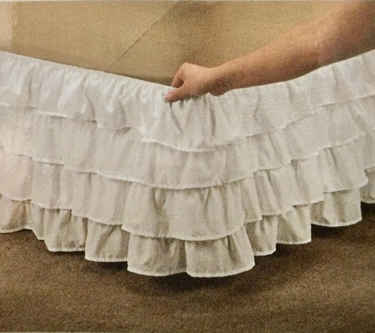 Layered Elastic Bed Ruffle Skirt by Oak Ridge Comforts Twin Full