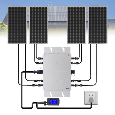 1200W-4T Mikrowechselrichter mit integriertem für 4 PV Module Steuersatz 0% NEU