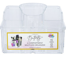 Clear 6-Compartment Multipurpose Organizer 6.75in x 3.75in