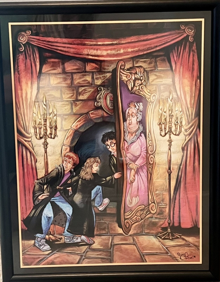 ハリーポッター　パネル　非売品 2000 Harry Potter Framed Art Lithograph Fred Bode Warner