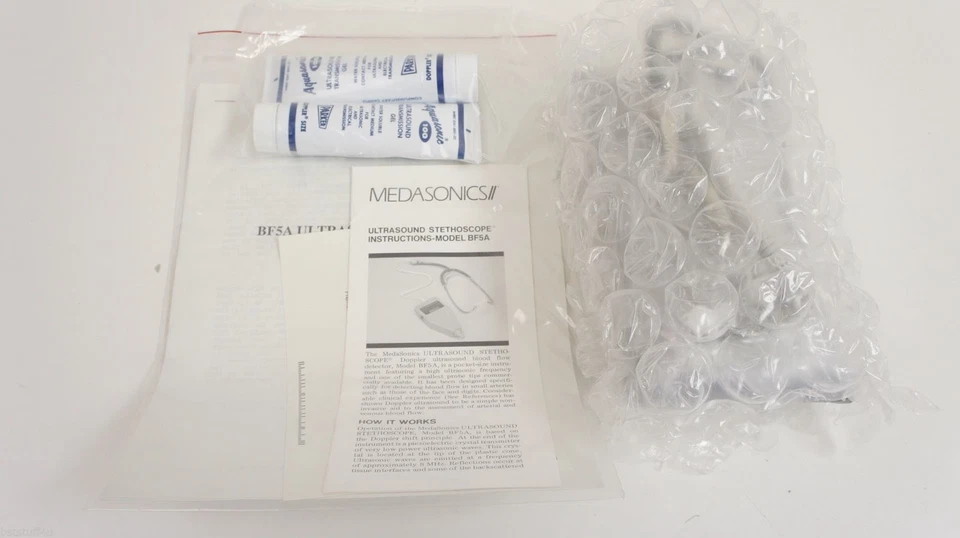 Medasonics Tragbar Elektronische Ultraschall Stethoskop 8MHZ W/Schutzhülle - Bild 3 von 4