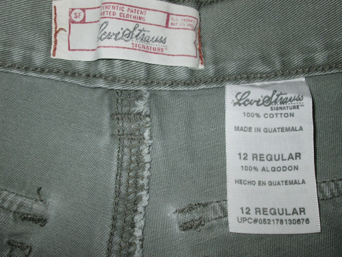 Levi Strauss Green Cargo Shorts Boys Size 12 Waist 24 Signature 68-31444 - Picture 4 of 5