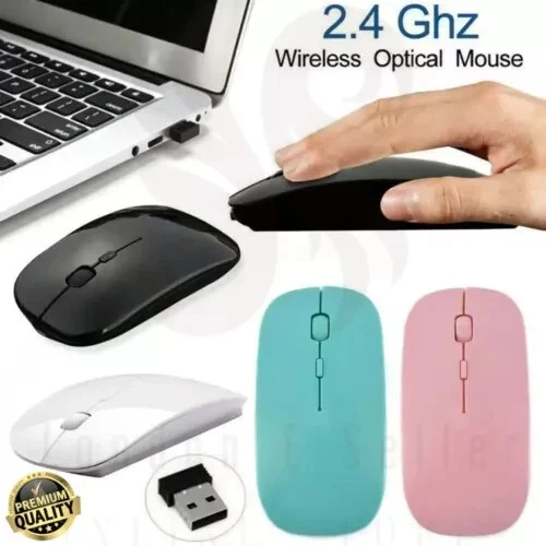 2.4GHz Wireless Cordless Mouse Mice Optical Scroll For PC Laptop Computer + USB - Image 3 of 4